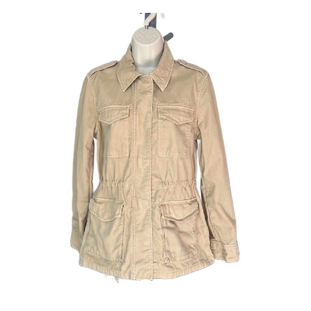 Gap Tan Zip Up Canvas Jacket XS